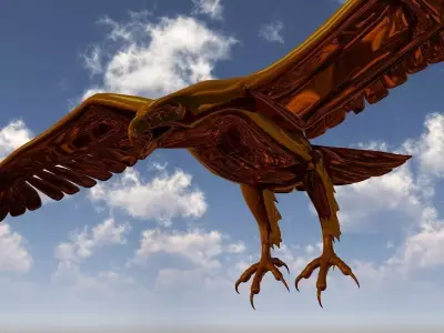 Golden Eagle Low-poly 3D model