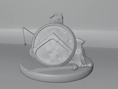 Echoes of Conflic-Battle-Adorned Roman Tribute in 3D Sculpture 3D print model