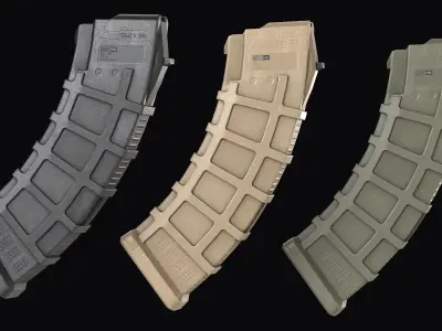 Magazine Magpul PMAG 30 GEN M3 AK AKM  Low-poly 3D model
