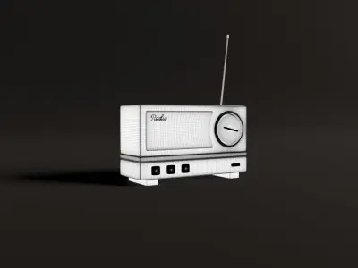 Radio retro Free 3D model