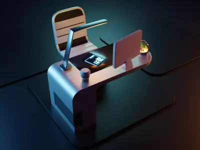 Sci-fi Office 3D model purchase