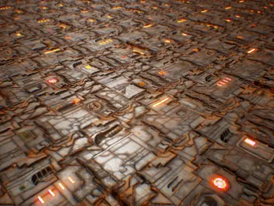 PBR Seamless Sci-Fi Texture 08 Low-poly 3D model