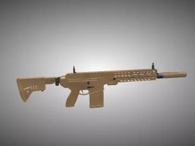 Rifle Model Low-poly 3D model