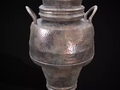 Antique Metal Jug Low-poly 3D model