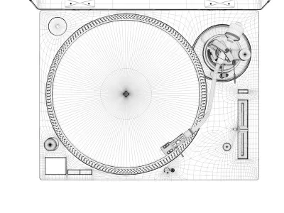Technics Turntable Vinyl Record Player 3D model purchase
