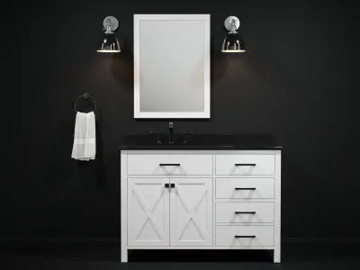  OVE Ainsley II WHT 48 THD USA 3D model