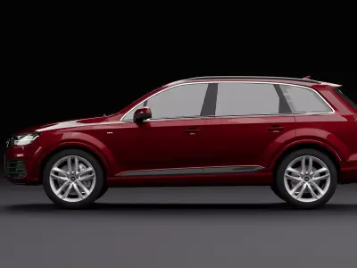 Audi Q7 Tfsi e Red Burgundy Dark 3D model