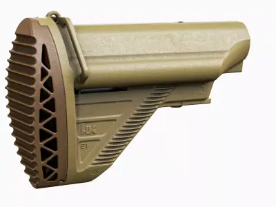 AR 15 Stock HK416 Low-poly 3D model