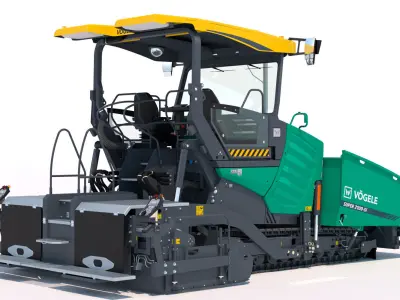Asphalt Paver Vogele Super 2100 5i PBR 3D model