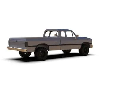 DODGE RAM CLUBCAP 250 1991 TRUCK 3D print model