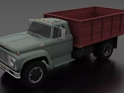 F-Series F-800 Grain Truck 1964 Low-poly 3D model
