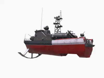 Matka Class Missile Boat Low-poly PBR Low-poly 3D model