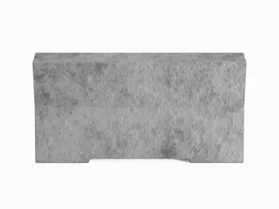 Concrete Barrier Set B Low-poly 3D model