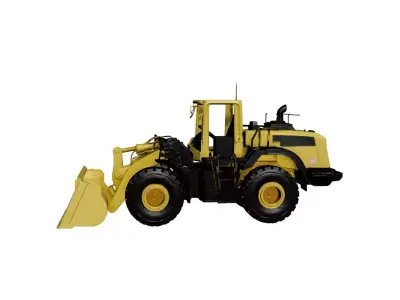 Wheel Loader 3D Model Industrial Construction Loading Machine 02 3D model