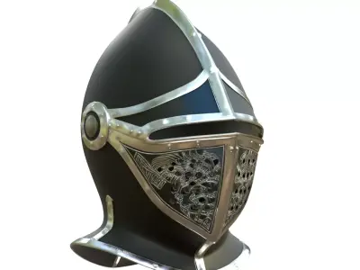 Knight Helmet HM-1 Low-poly 3D model