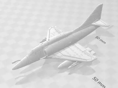  Military Aircraft A-4 SkyHawk Scale 1-144 3D print model