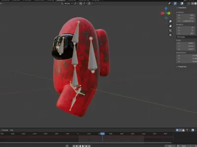 AMONG US MODEL Low-poly 3D model