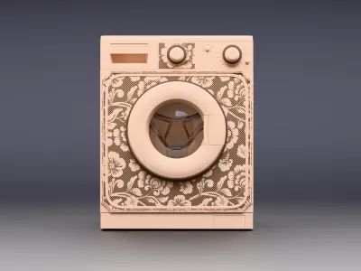 Vintage Washing Machine 3D model