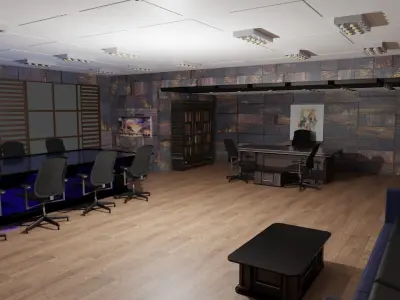 Boss Office Low-poly 3D model purchase