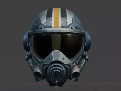Combat Helmet Game-Ready 3D Model with PBR Textures Low-poly 3D model