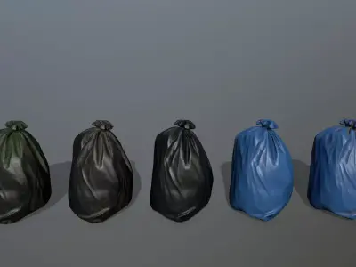litter bag Low-poly 3D model