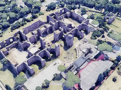 Baths of Caracalla Low-poly 3D model