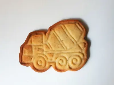Concrete mixer truck cookie cutter 3D print model