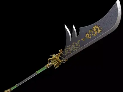 Great Guandao Low-poly 3D model