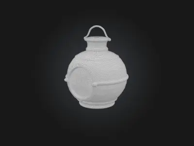Worn-Out Copper Lantern Model Low-poly 3D model
