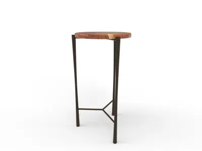 Brisbane Industrial Chic Accent Table 3D model