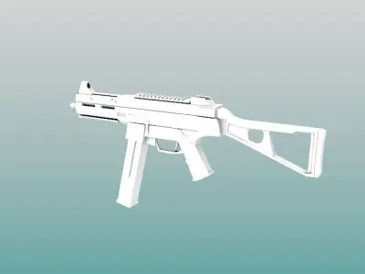 UMP 45 Game Ready Free low-poly 3D model