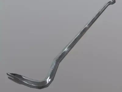 CC0 - Crowbar metal tool Free low-poly 3D model