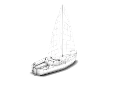 Sailboat Low-poly 3D model by gabrielq