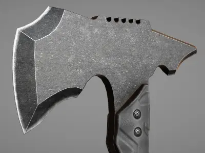 Tactical Axe - Game Model - Five Types Of Textures  Low-poly 3D model