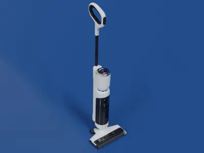 Vacuum cleaner 3D model white color modern style Low-poly 3D model