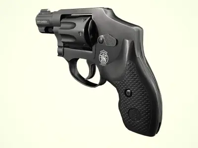 Smith and Wesson Model 43 C Revolver Low-poly 3D model