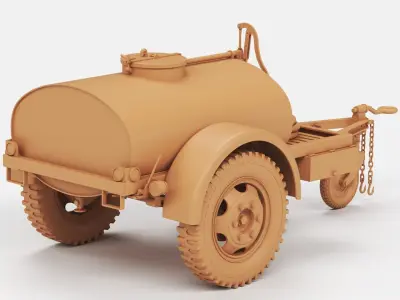 G 527 Water Tank Trailer 250 gal 3D print model