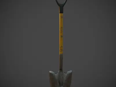 shovel Low-poly 3D model 17