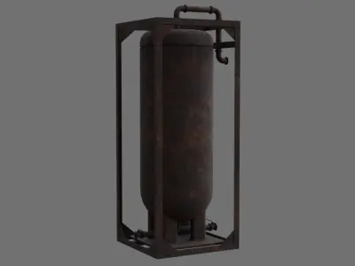 Oil Storage 1C Low-poly 3D model