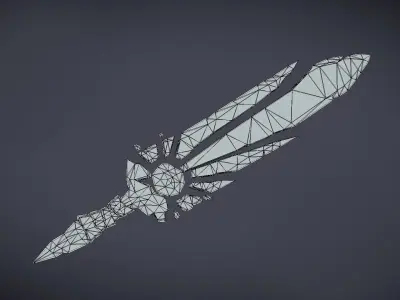 Volcano Sword Low-poly 3D model