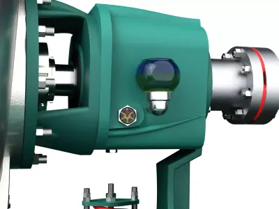 Centrifugal Pump  Assembly and Exploded View  3D model