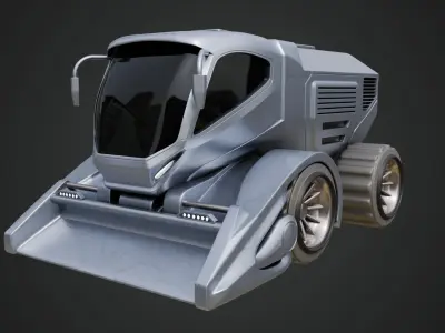 Civilian Use Snow Groomer 3D model