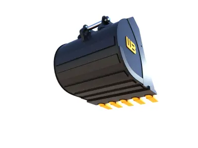 WB Excavator severe duty bucket Mini Excavator and Backhoe 3D model