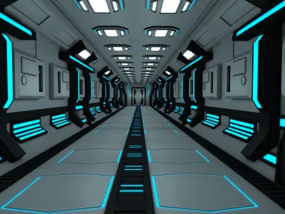 Sci Fi Corridor Free 3D model order