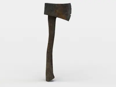 Axe tooth brush Low-poly 3D model