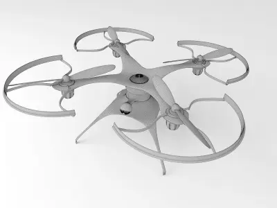 Generic Drone Quadcopter with Camera and RC 3D model