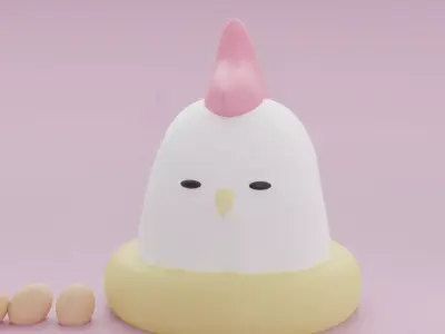 little chicken ghost 3D model