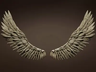 Wings pair of angel Free 3D print model