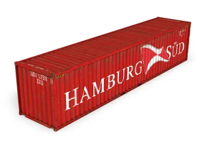 40ft Shipping Container - Hamburg Sued 3D model