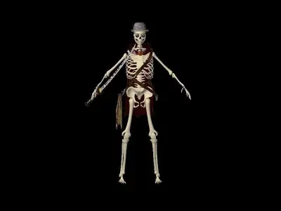 Skeleton-2 skeleton Low-poly 3D model